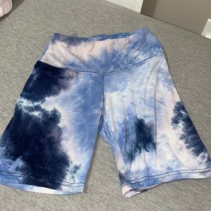 Tie dye biker shorts